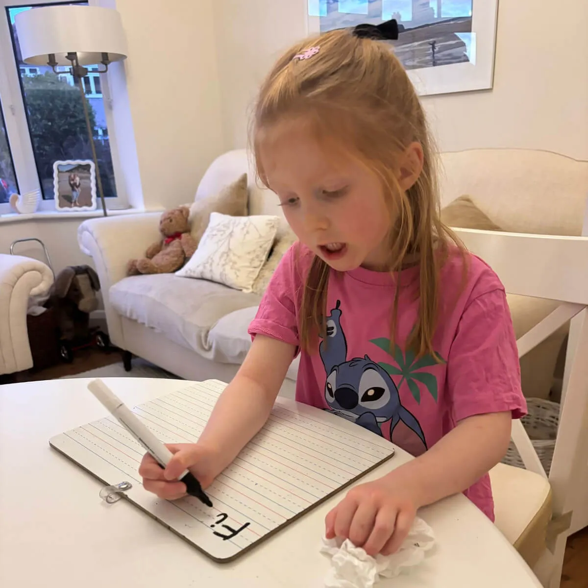 Learning with phonics cards